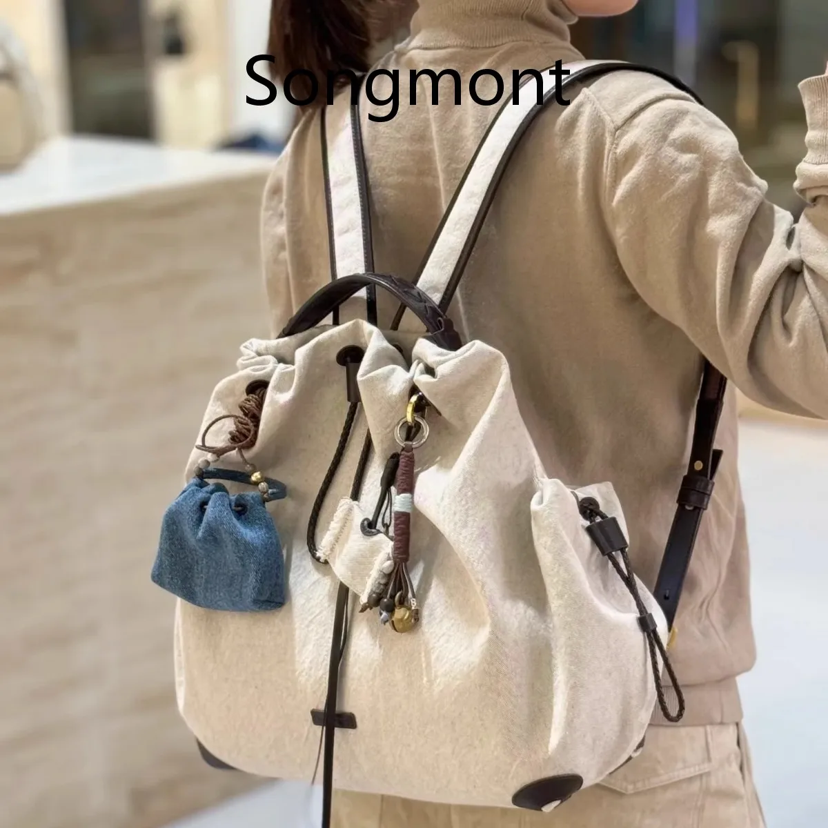 

Рюкзак Songmont Baina, новинка 2025 года, модный релаксационный Джокер, большая вместительная сумка для студентов колледжа, сумка для компьютера, спортивная сумка