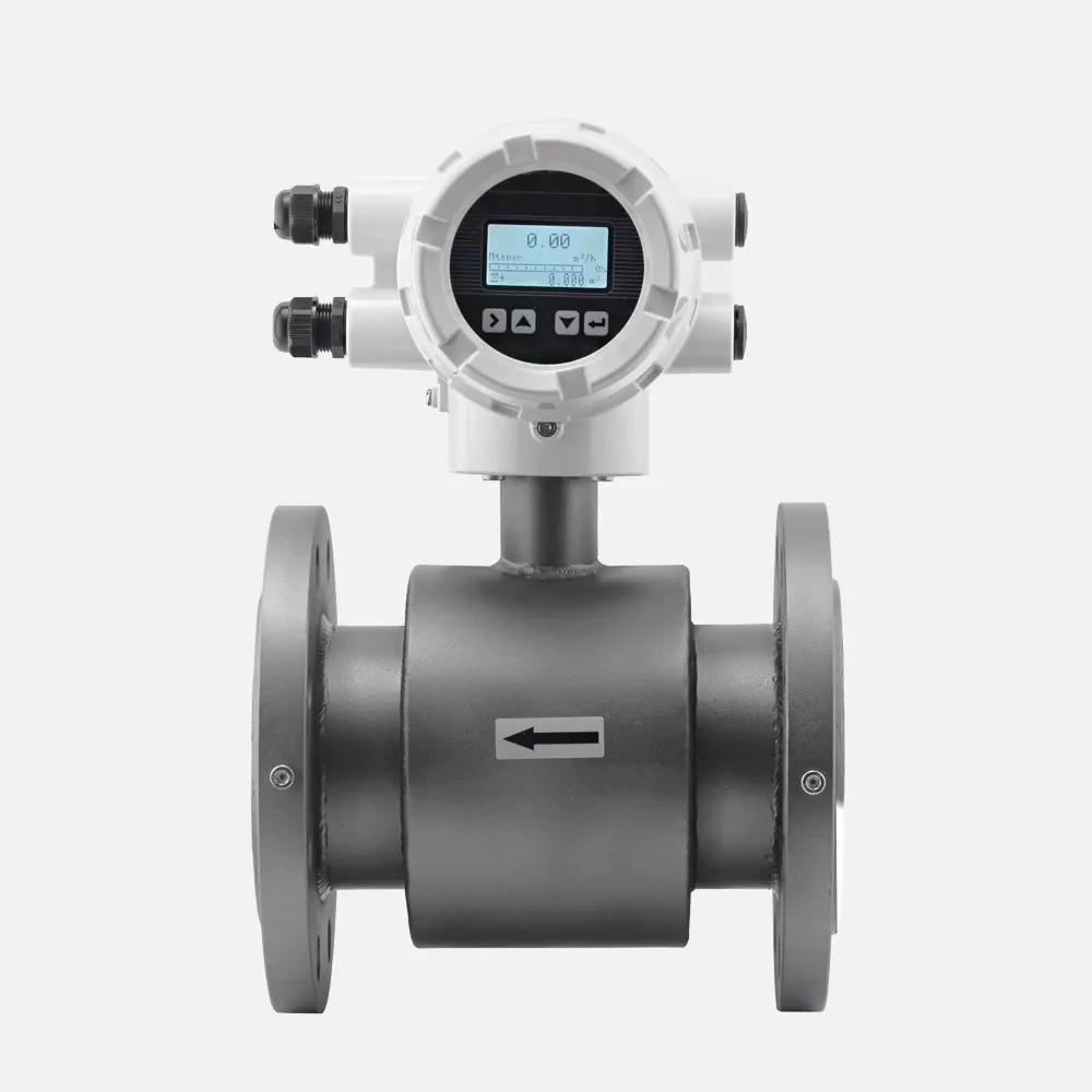 Remote Liquid EMFM Electromagnetic Flow Meter Transmitter With Local Display