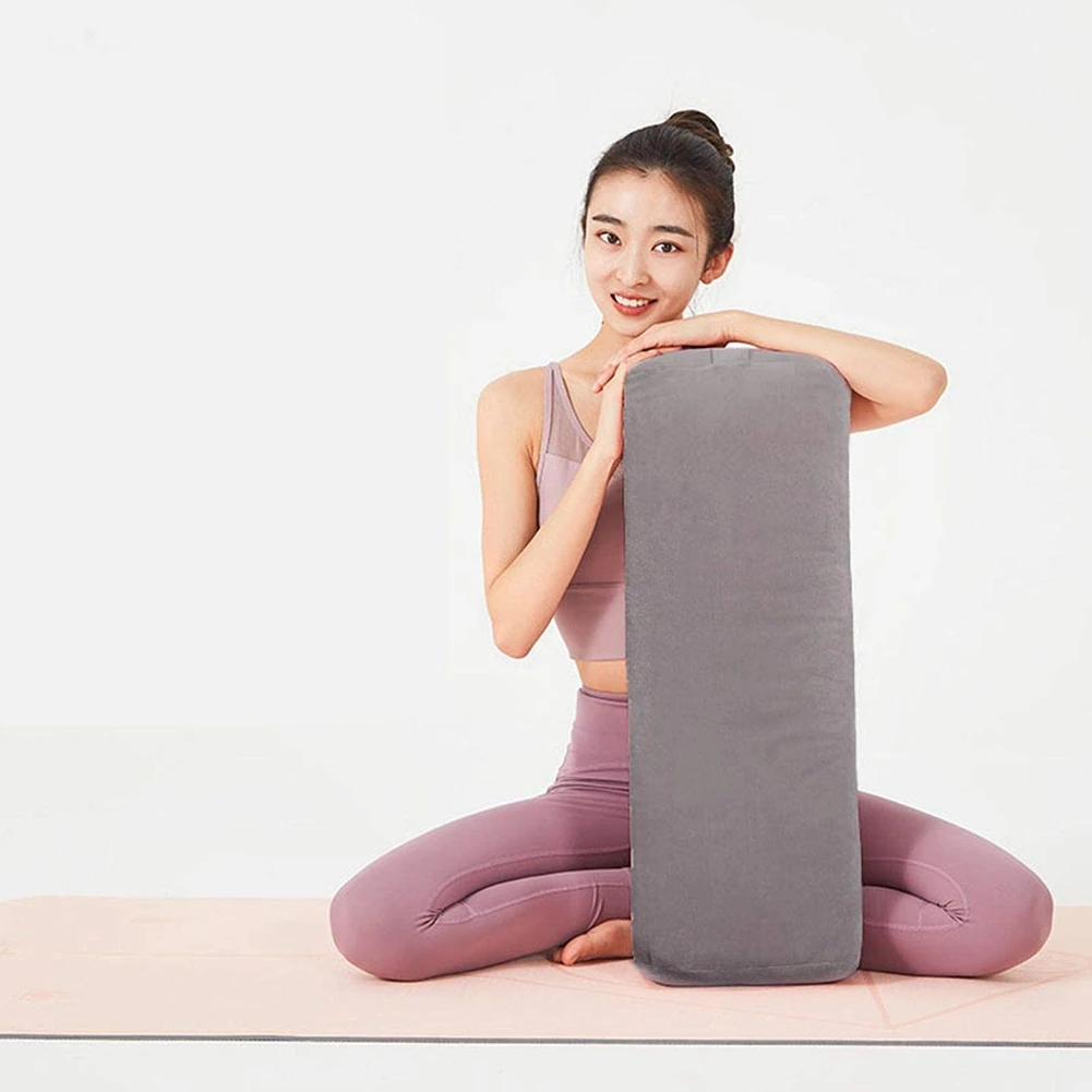 Almohada de refuerzo de Yoga para meditación y soporte, cojín de Yoga Rectangular, accesorios de Yoga lavables a máquina