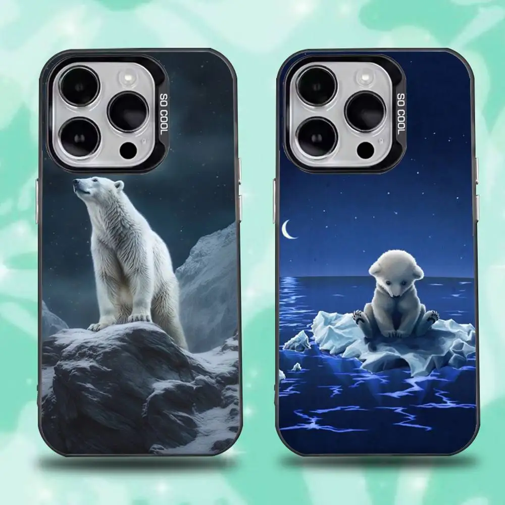 

Polar Bear Arctic Phone Case For iPhone 16,15,14,13,12,11,Mini,Pro,E,SE4,XS,MAX Black Candy Matte Cover