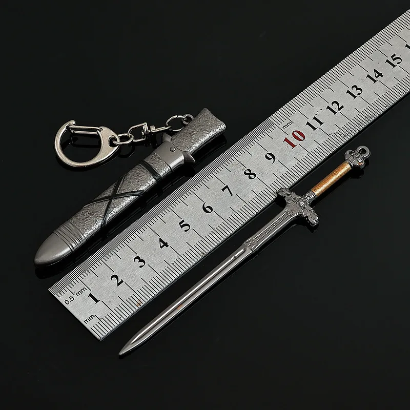 12cm Conan Atlantean Sword Keychain Conan the Barbarian Arnold Schwarzenegger Anime Peripherals Full Metal Models Toys For Boys view 3