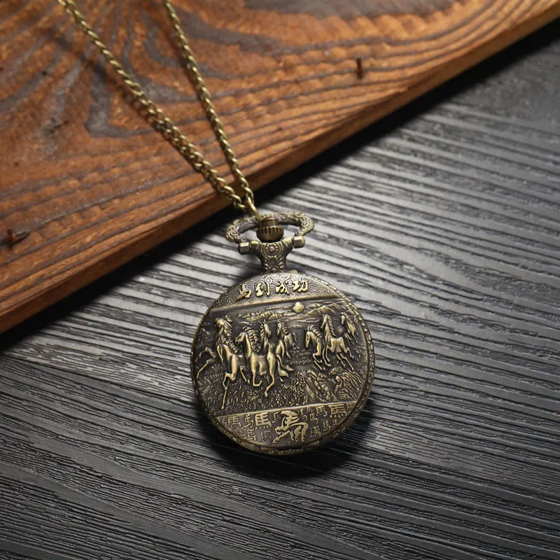 Foreign Trade Retro Pocket Watch Ornament Accessories Wholesale Bronze Pocket Watch Creative Decorative Clock Large Number Europ