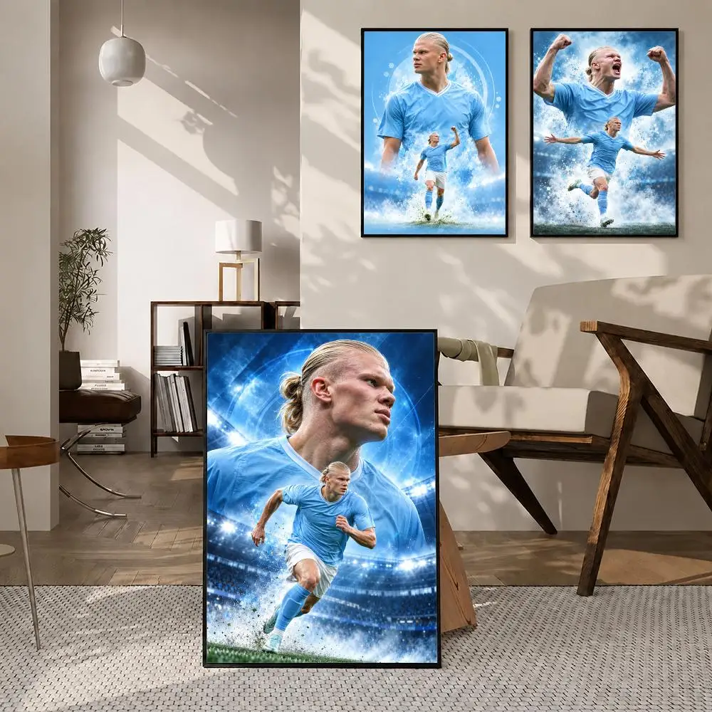 Athlete Erling Haaland  Poster High-definition  stickers, suitable for bedroom, living room, home decoration