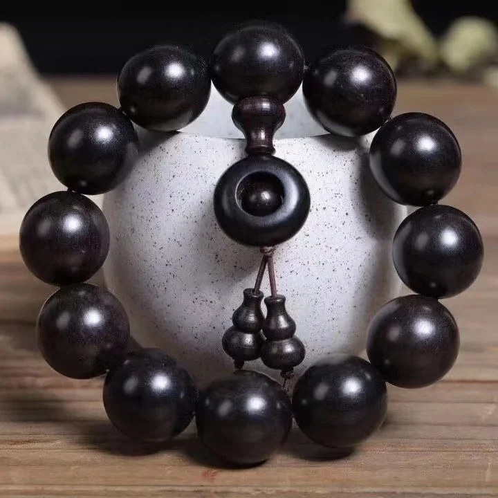 

Ebony Bracelet Ebony Purple Sandalwood Buddha Beads Wooden Bracelet Wen Play Wood Men's Gear Beads Black Sandalwood Women