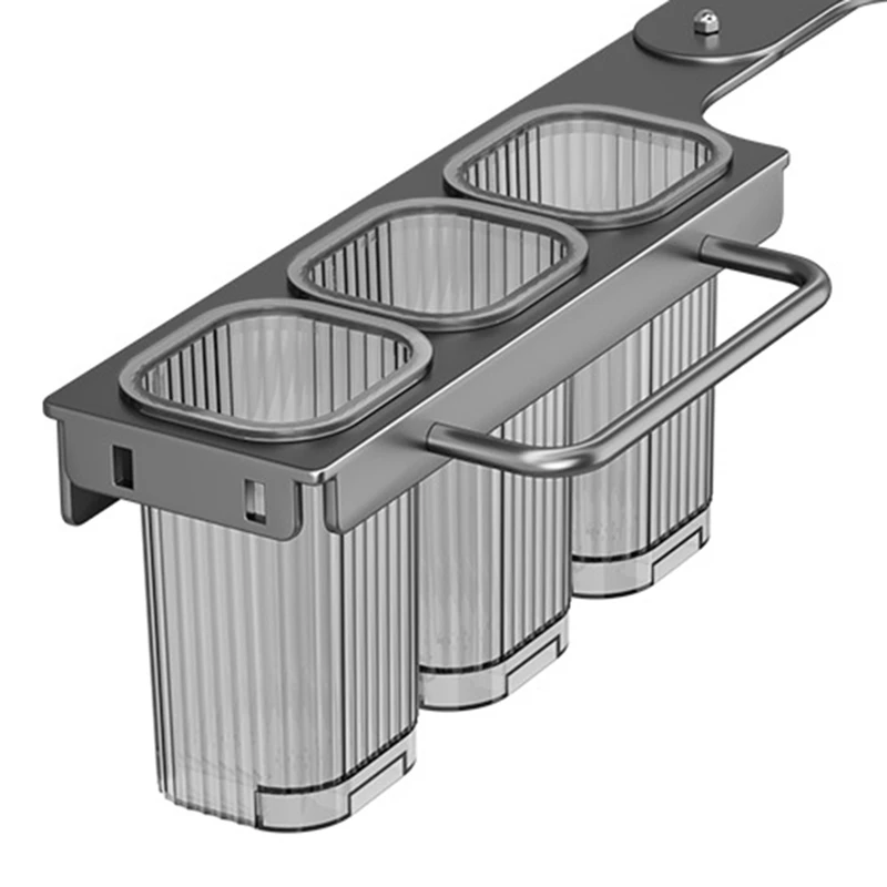 Suporte de faca multifuncional montado na parede - Prateleira dobrável para cozinha, inclui tubo de pauzinhos e armazenamento de cortador