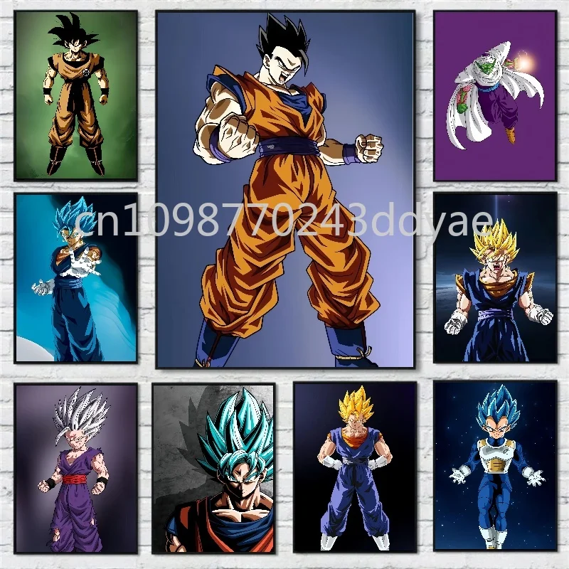 Classic Animation Dragon Ball Wukong Vegeta Poster Canvas Painting Modern Home Living Room Wall Art Decoration Painting Gifts