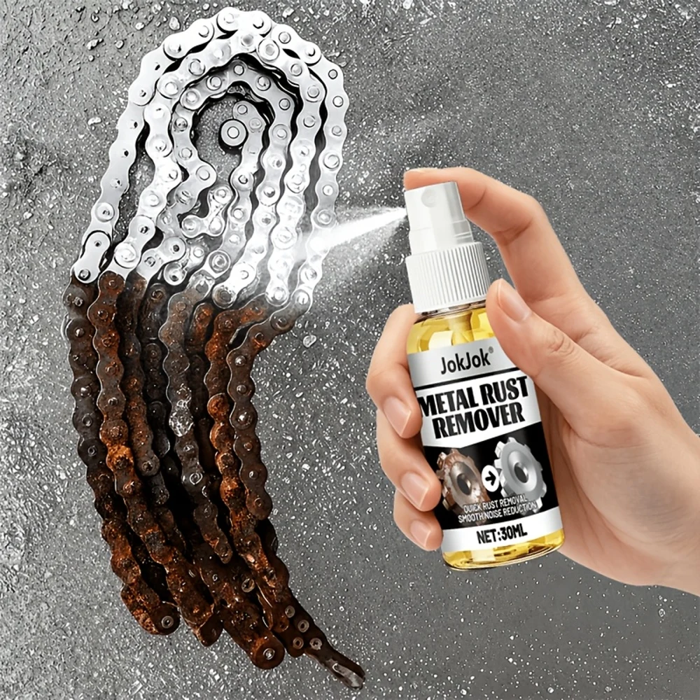 Powerful Rust Remover Spray - Multi-Purpose Metal Renewal Spray for Bicycle Chains, Door Hinges, Locks & Screws, Helps Loosen St