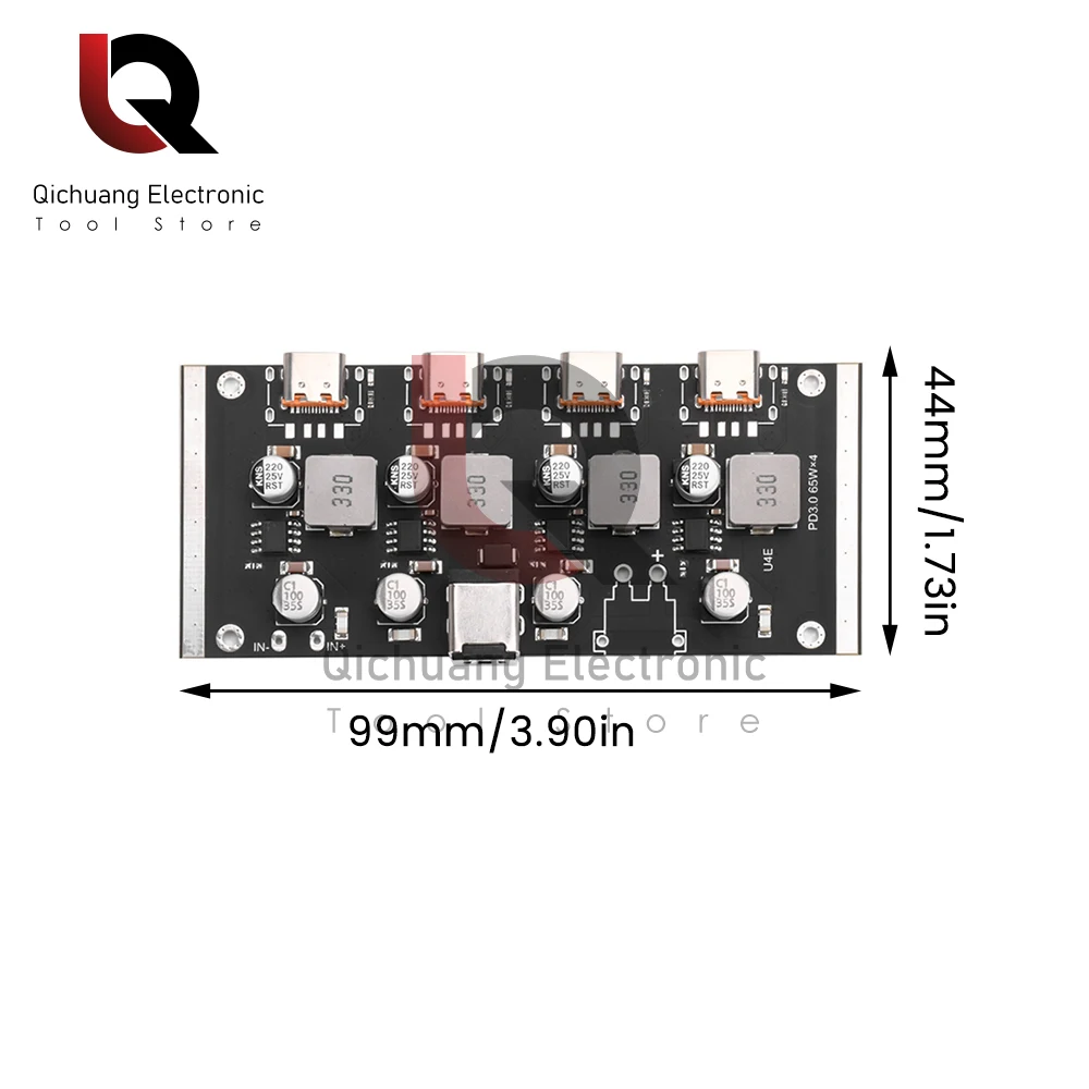 PD65W DC 12-30V 4-drożny moduł szybkiej ładowarki do Apple Huawei Samsung PD3.0/2.0 QC3.0/2.0 FCP AFC Type-C Quick Charging Board