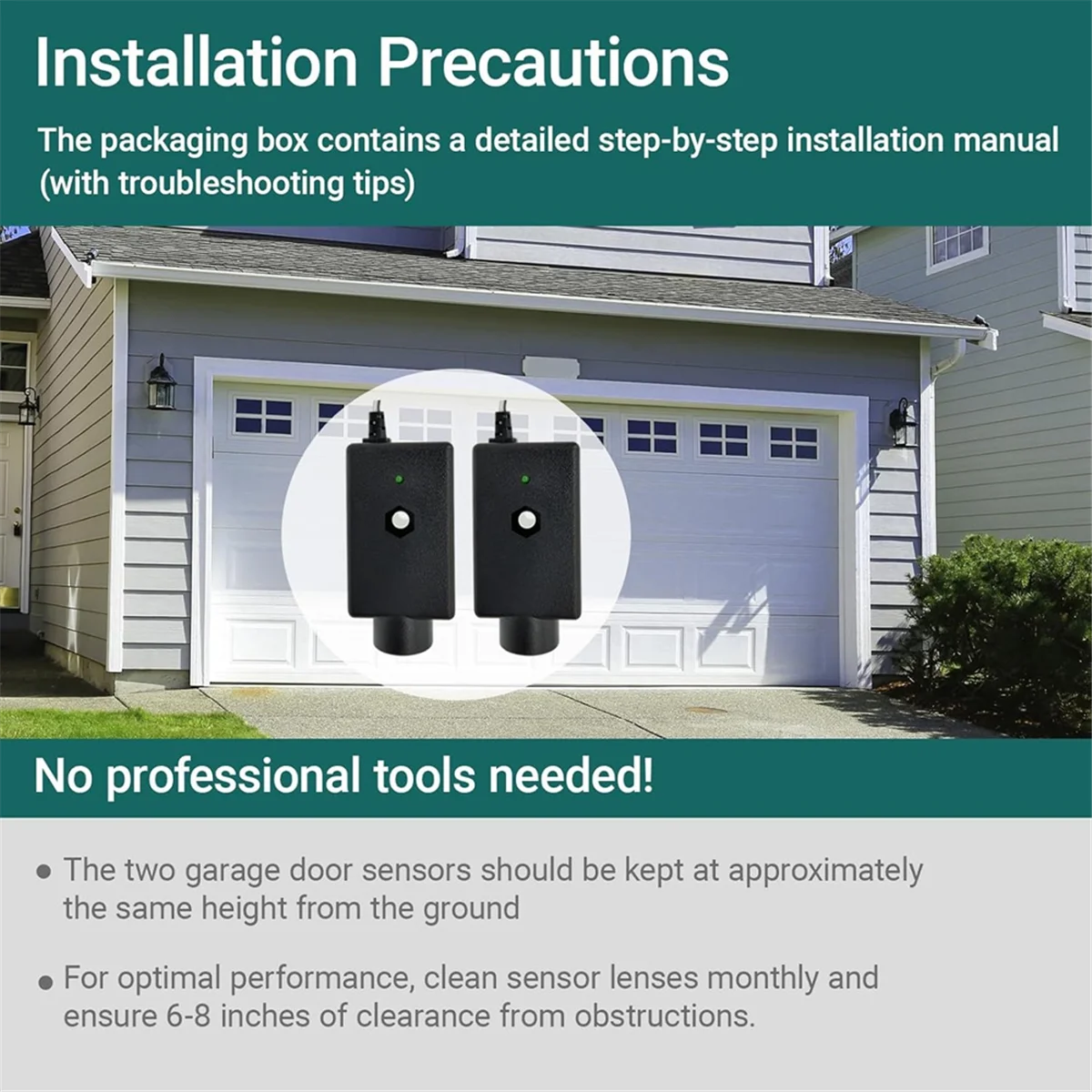 

【New User Coupon】41A4373A Garage Door Safety Sensor for LiftMaster & Chamberlain Openers Sensor and Bracket