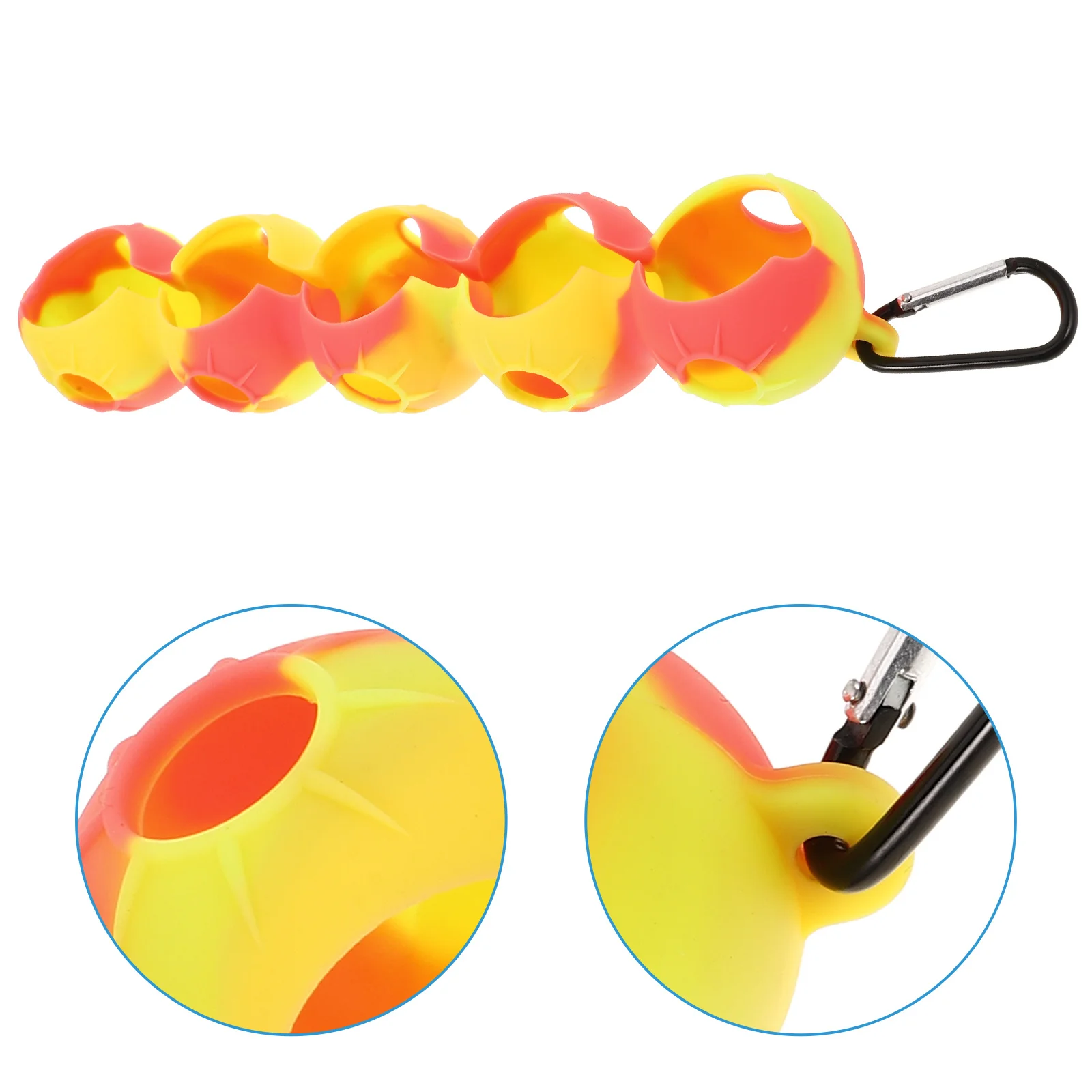 

Silicone Golf Ball Protector Holder Soft Comfortable Portable Clip Hanging for Golf Bag Essential Accessories Men