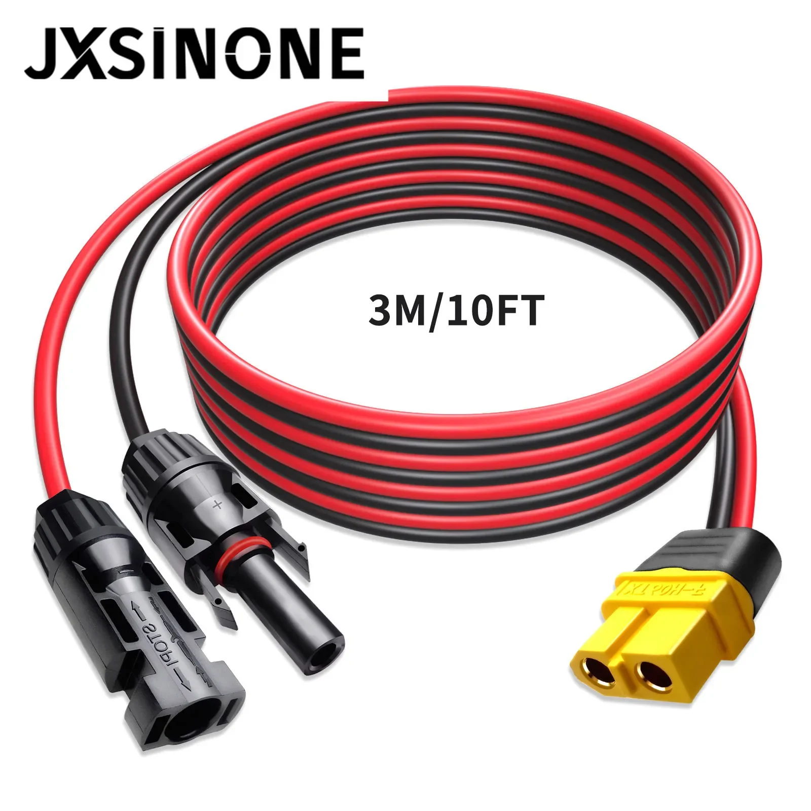 Удлинительный кабель JXSINONE T10075 XT60, штекер-гнездо, 12AWG, 3 м, для зарядки, для портативной электростанции