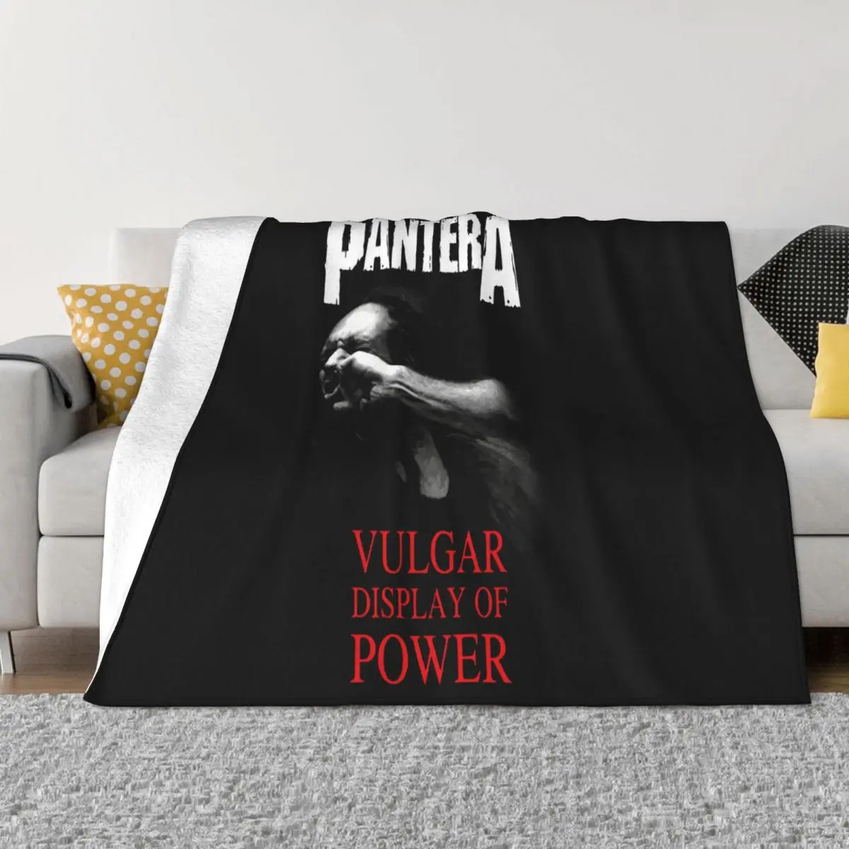 Pantera Vulgar Display Of Power V3 Heavy Metal Black Xs3Xl With Hot Formal Colour Throw Blanket