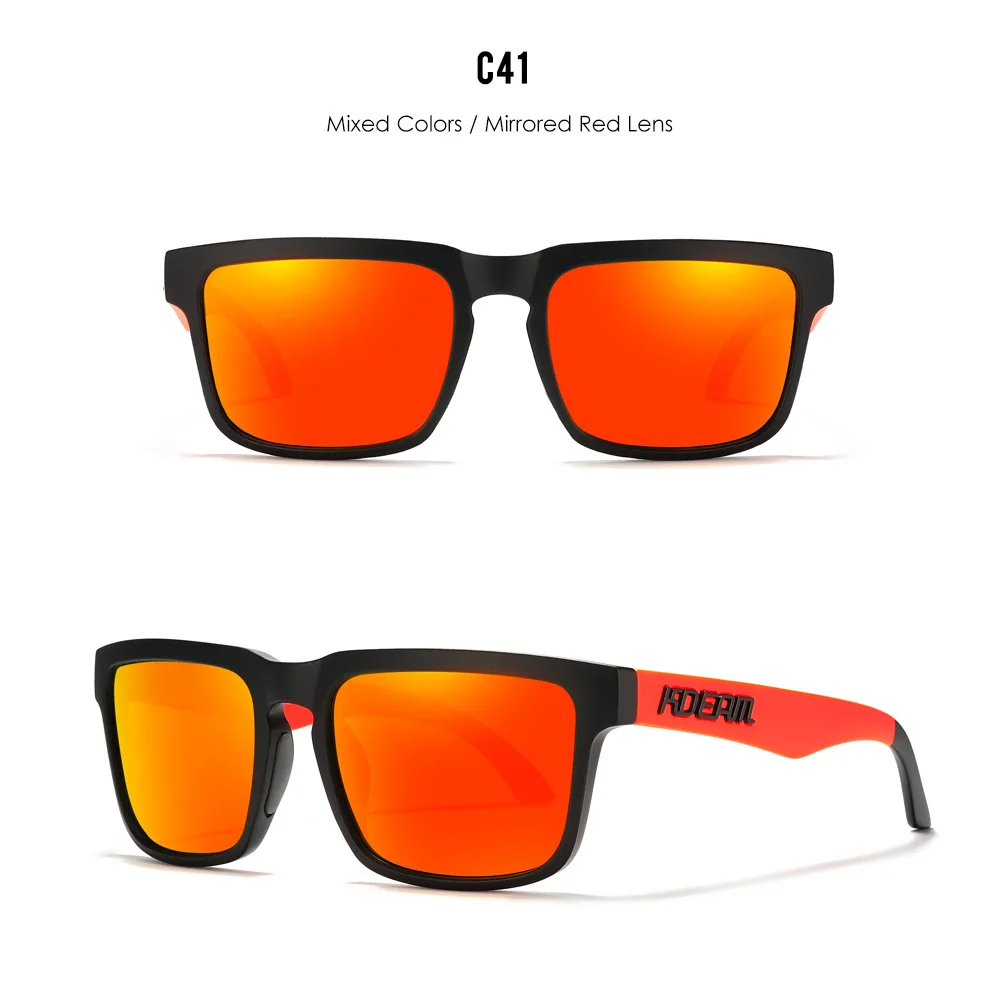 2026 Kdeam Hochwertige Polarisierte Sonnenbrille für Herren und Damen, Modische Unisex-Marke, Trendige Outdoor-Brille für Paare mit Roten Gläsern