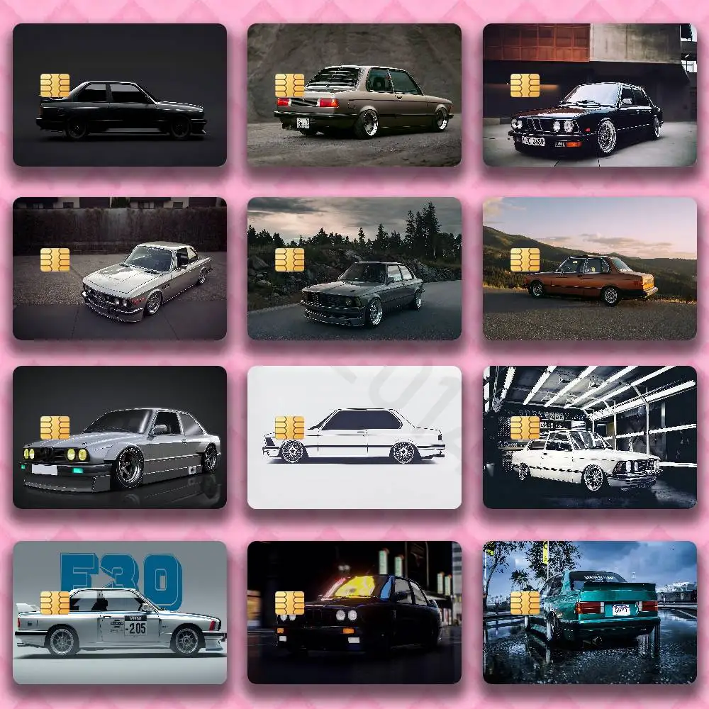 

Classic E20 E30 Racing Car Credit Card HD Stickers Game Card Decal Card Matte Film Skin Small Chip Waterproof Sticker
