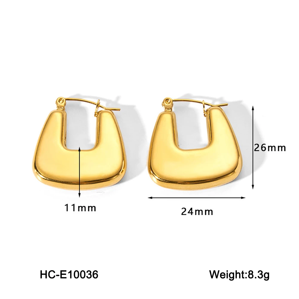 Waterproof Anti-allergic Gold-plated Stainless Steel Women's Earrings, new fashion Jewelry, Personality Temperament Accessories