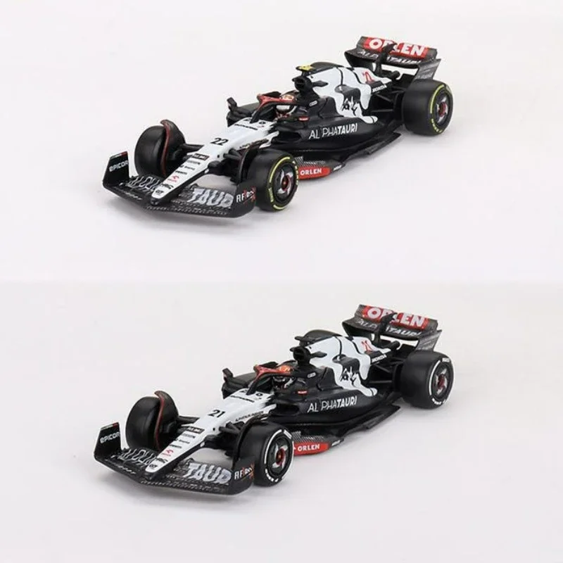 

MINI GT 1:64 F12023 AlphaTauri AT04 # 22 Y.Tsunoda # 21 Коллекция Nyck de Vries Миниатюрная литая под давлением металлическая модель автомобиля