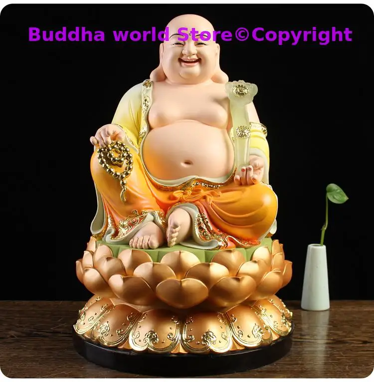 

Southeast Asia GOOD LARGE Buddha statue Home store company Shrine GOOD LUCK RUYI God of wealth Maitreya Buddha God Sculpture