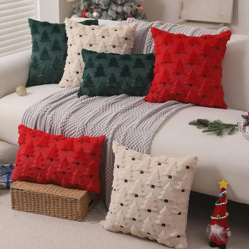 Sarung Bantal Natal Bantal Mewah Sarung Bantal Dekoratif Mewah Warna Solid Sarung Bantal Sofa Ruang Tamu Dekorasi Rumah