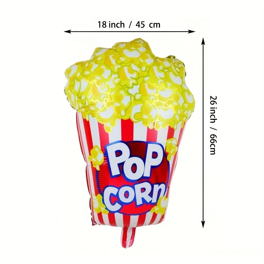 6pcs Cinema Movie Night themed Popcorn balloons Movie themed party decoration Popcornballoons Birthday Party decorations balloon