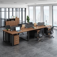6 Person Office table and chair set Modular desk Executive Workstation cubicle office desk partition commercial Office furniture