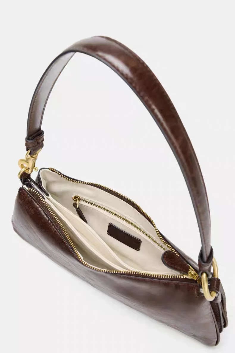 Женская сумка подмышки в стиле ретро, модная сумка на одно плечо, высококачественная сумка с текстурой мягкой кожи