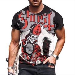 Tshirts Ghost Band 3D Print Summer Tees Streetwear Crew Neck Hip Hop Short Sleeve Casual Oversized Men Women Unisex Tops Clothes