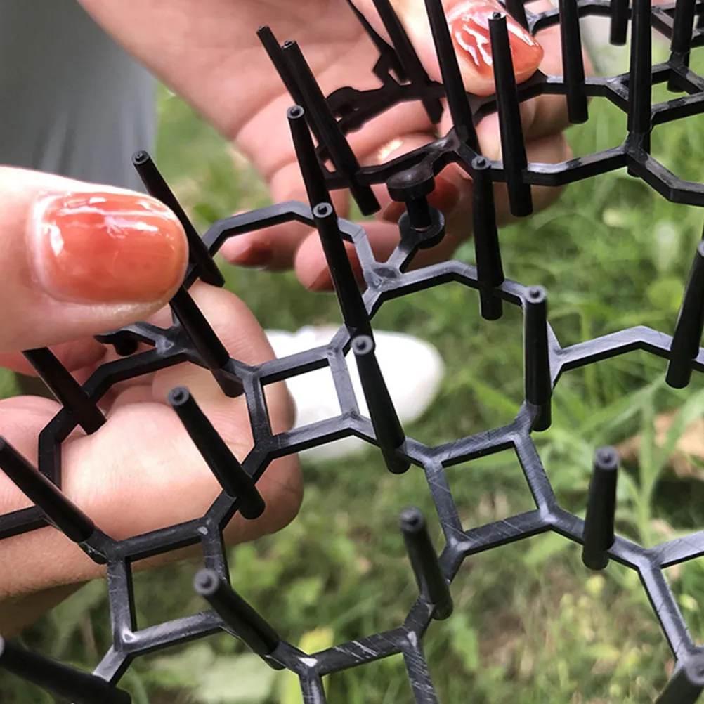 2pcs Anti-cat Dog Thorn Pad Cat Scat Mat Portable Deterrent Outdoor Garden Prickle Strip Pads Black Courtyard Protection Mesh