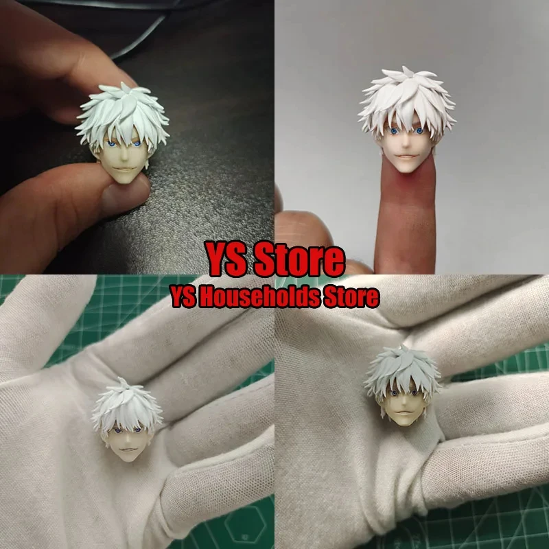 1/12 Jujutsu Kaisen Satoru Gojo Man Soldier Delicate Painted Head Sculpt Customization For 6" Shf Vtoys Romankey Soldier Body - view 6