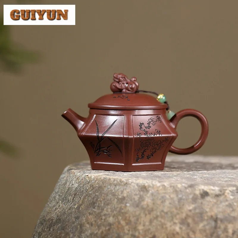 theieres-traditionnelles-yixing-en-argile-violette-de-290ml-pot-hexagonal-fait-a-la-main-minerai-brut-bouilloire-a-boue-violette-avec-infuseur-service-a-the-zisha-cha