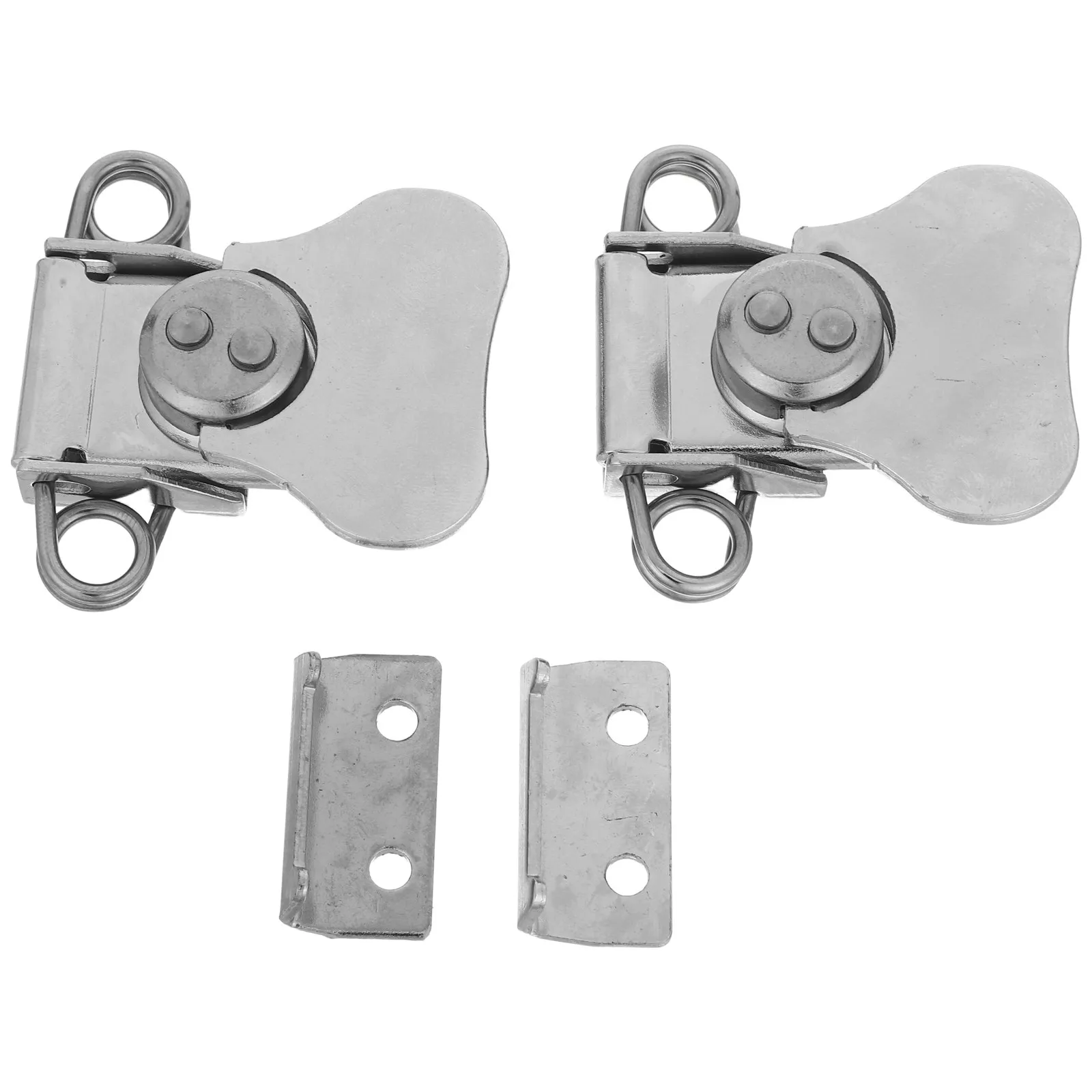 

2Pcs Stainless Butterfly Twist Latch Spring Loaded Toggle Clamp Padlockable for Toolbox Chest Case Box Closure Equipment