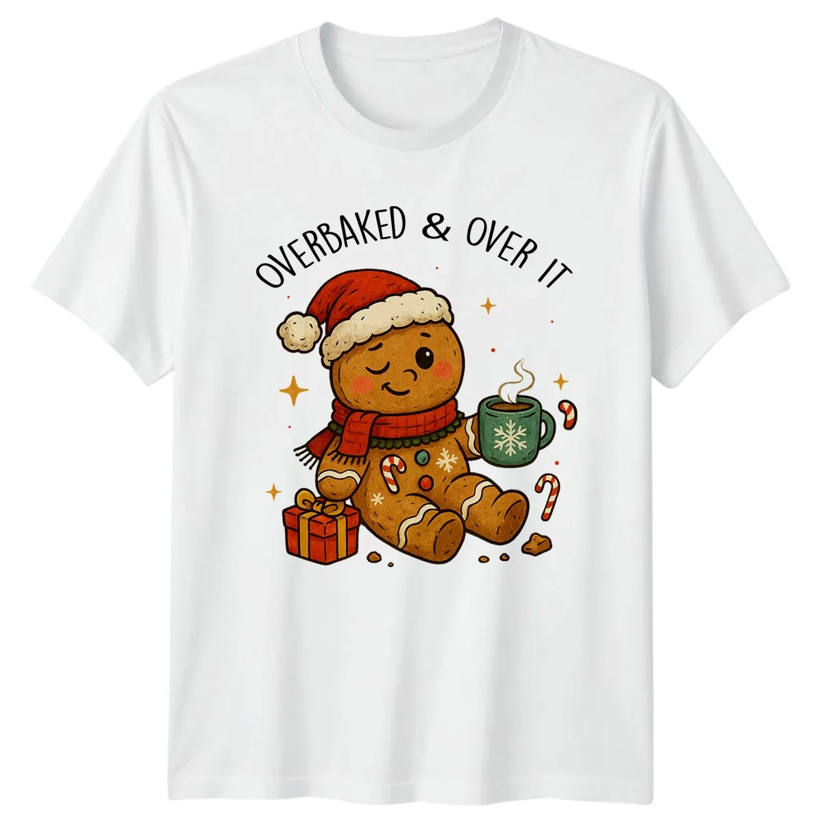 

Рождественская футболка с пряниками Over It, праздники