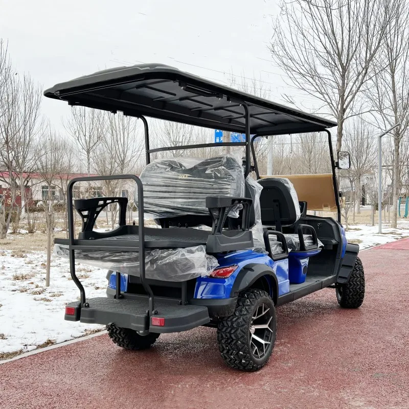 72V Lithium Battery Golf Buggy Cart Solar Panels Powered Street Legal 6 seater Electric Golf Cart