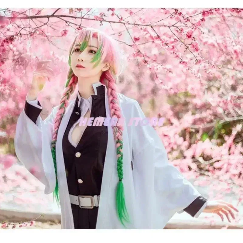 A2025 جديد الكبار الاطفال شيطان القاتل كيميتسو نو يابا أنيمي كيمونو كانروجي ميتسوري تأثيري مجموعة كاملة شعر مستعار هالوين زي F ★   هاكسيب