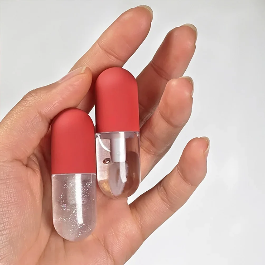 4ml Pill Small Capsule Custom Lip Gloss Cute Moisturizer Hydrating Transparent Lovely Private Label Lipgloss Bulk All Lips Tints