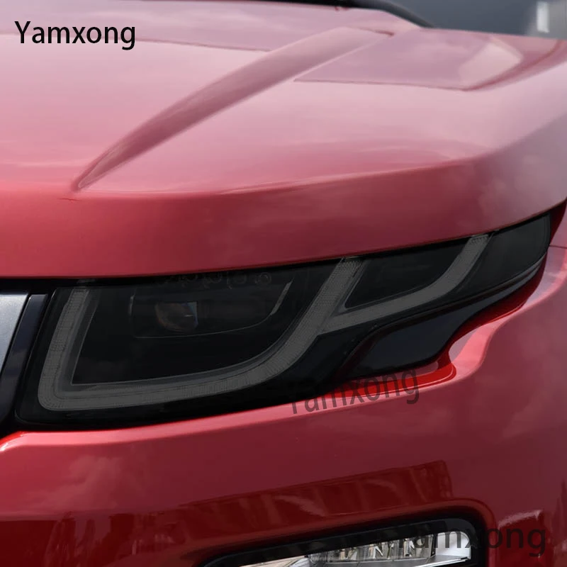 For Range Rover Evoque 2012-2018 Car Headlight Protective Film Black Transparent  Anti Scratch Auto Repair Anti-Scratch Sticker