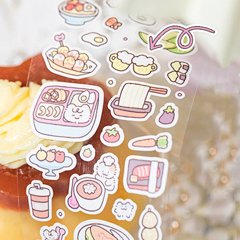 4Style 1Roll/bag Cute Cartoon Guca Die Cut Tape Creative Handbook Material DIY Scrapbook Album Photo Frame Phone Case