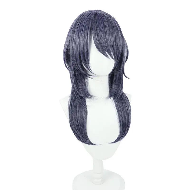 Path to Nowhere The Chief Of MBCC Female Cosplay Wigs 45cm Grey Mixed Blue Synthetic Hair