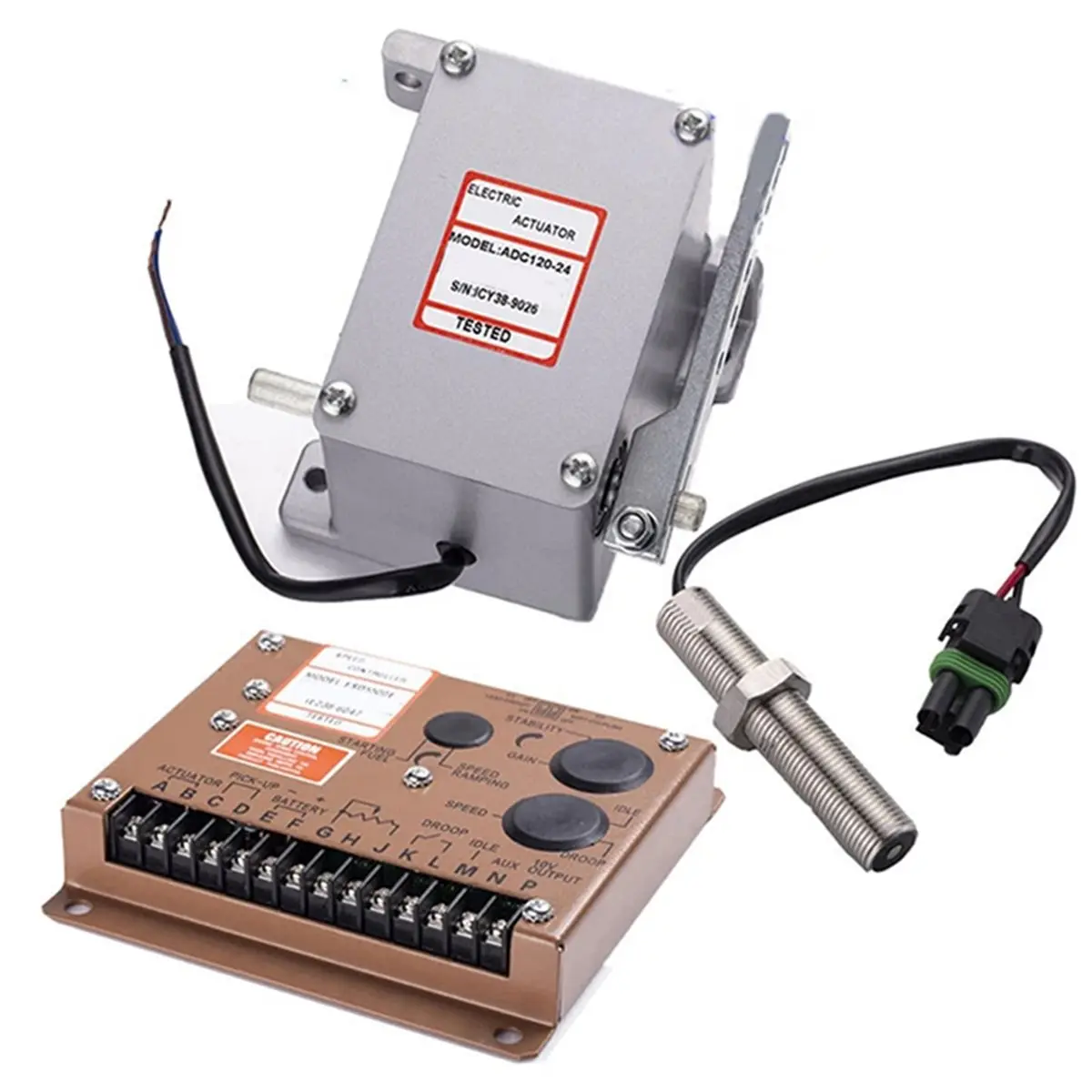 【Limited Offer】24V Actuator ADC120-24V ADC120-24 W/Governor ESD5500E & Pickup Sensor 3034572 for Generator