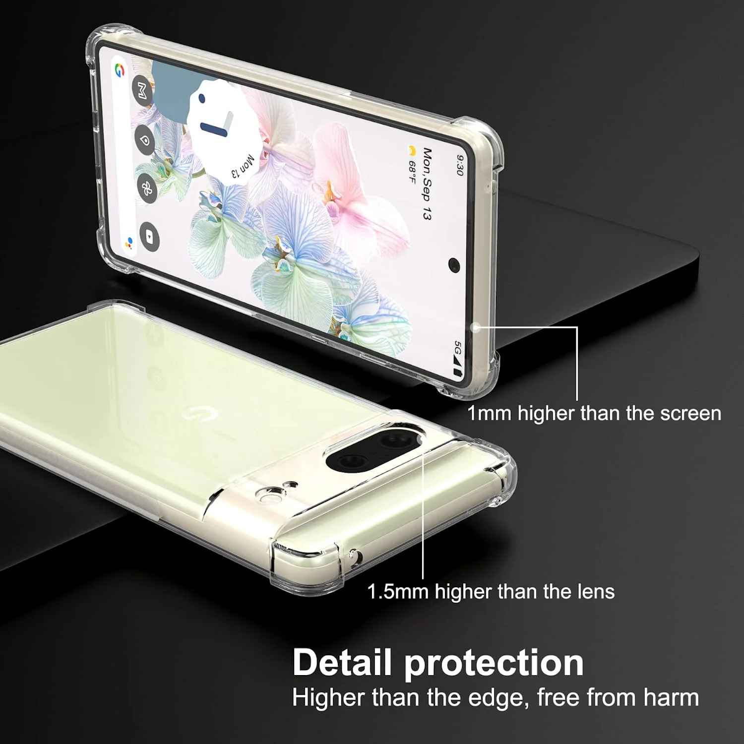 1,5 MM Dicke Air-Bag Klar Telefon Fall Für Google Pixel 6 7 8 910 Pro XL Fall Pixel 6A 7A 8A 9A Stoßfest Abdeckung Coque – Detail 7