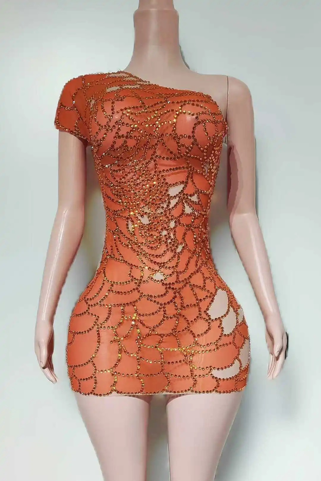 

Sexy Short Dressy Sleeveless Costumes For Women Fashionable Stretch Stage Wear 2025 Night Club Bar