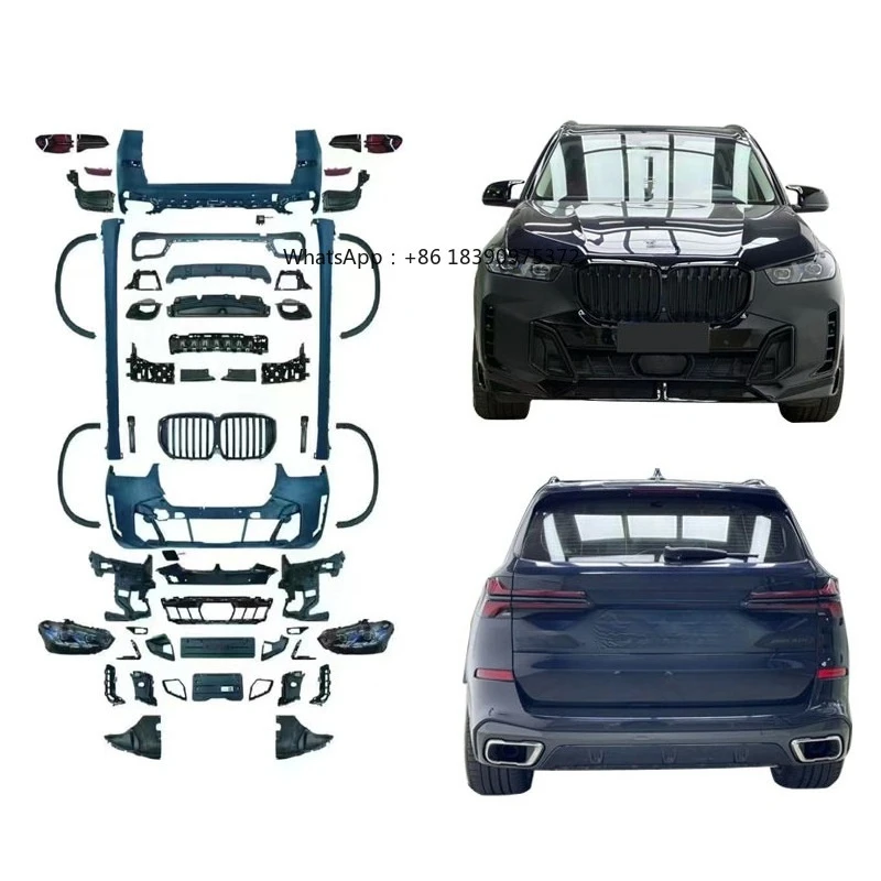 G05 Old to New Body Kit for  2019-2022 X5 G05 Upgrade 2024 MT Bumper Grille Headlight Taillight Side Skirt