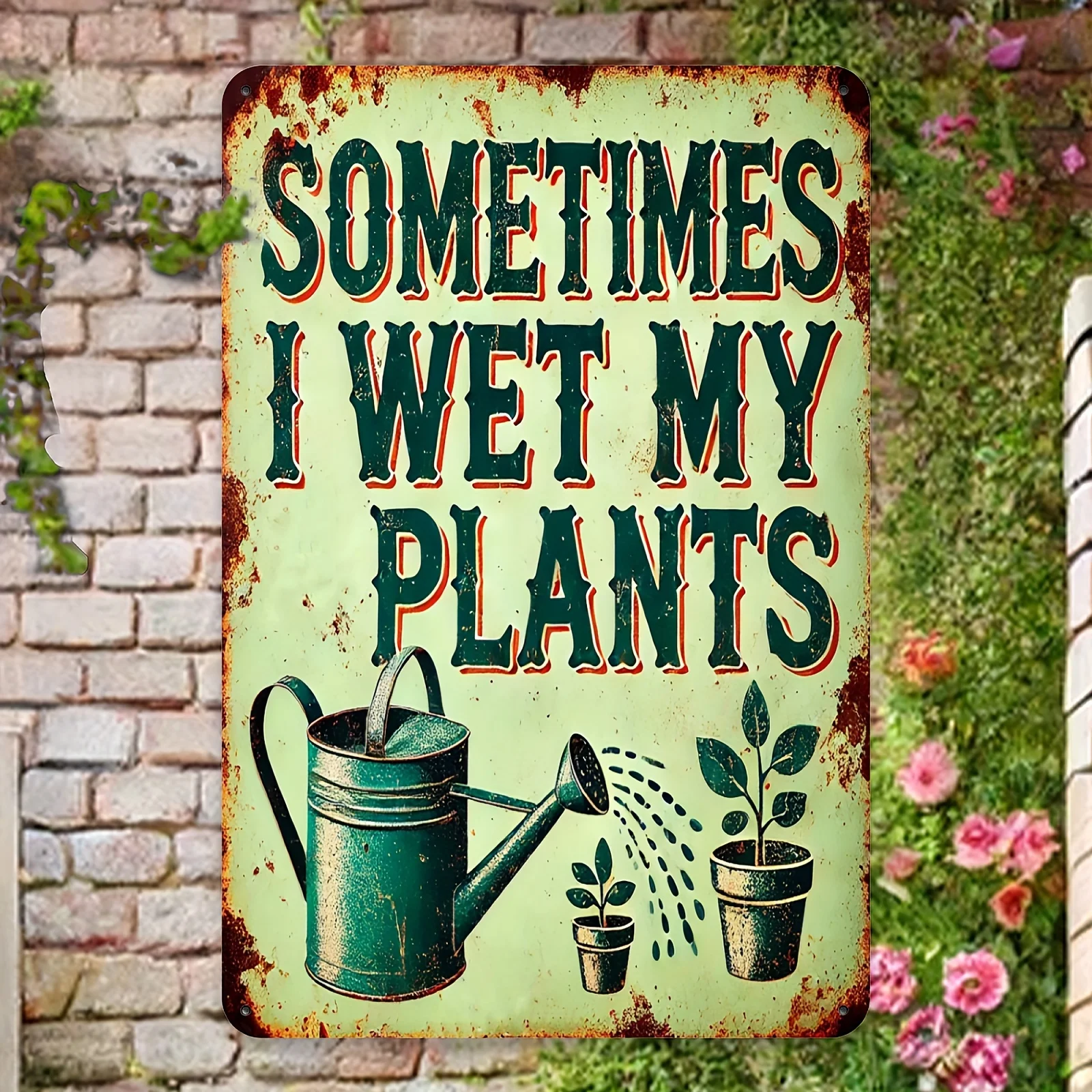 2D Vintage Garden Decor Metal Sign 