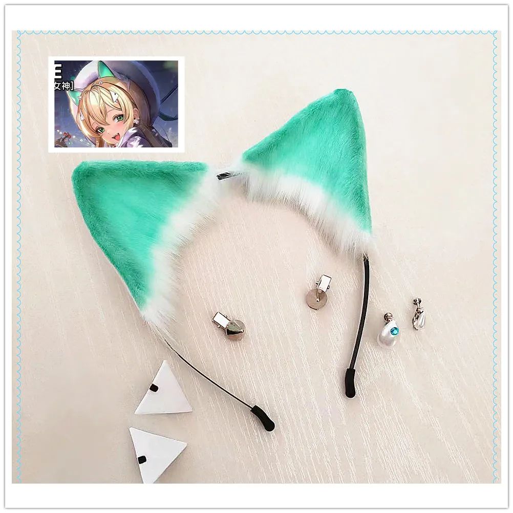 Anime Sieraden Accessoires Game Nikke: De Godin Van Victory Rupe Kerst Cosplay Hoofddeksels Meisjes Kat Oren Haarbanden Oorbellen