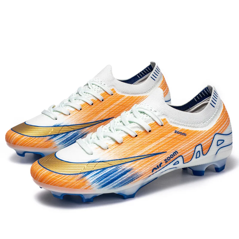 

2025 Football Shoes Professional Football Cleats for Men Women Fashion Golden Soccer Shoes Trainers for Men Long Spikes Futsal B