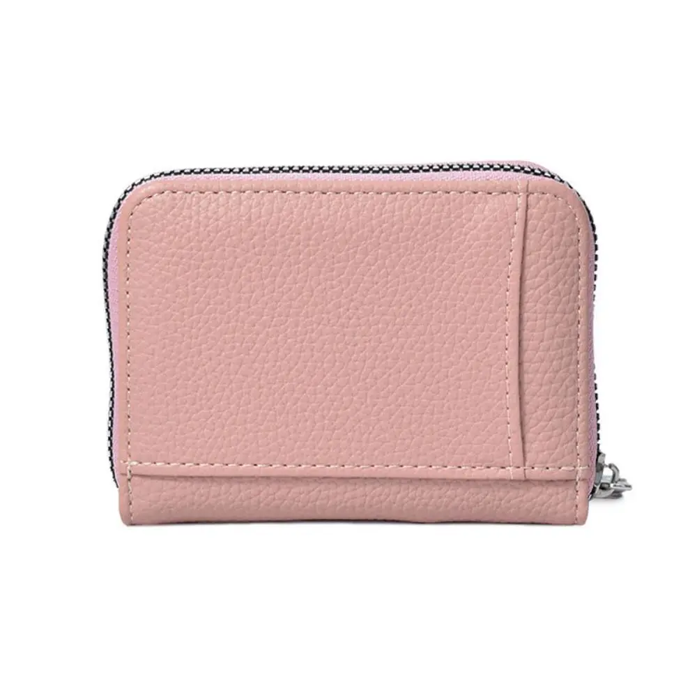 

Fashion PU Short Wallet Solid Color Zipper Leather Card Holder Large Capacity Pouch Women Coin Purses Daily