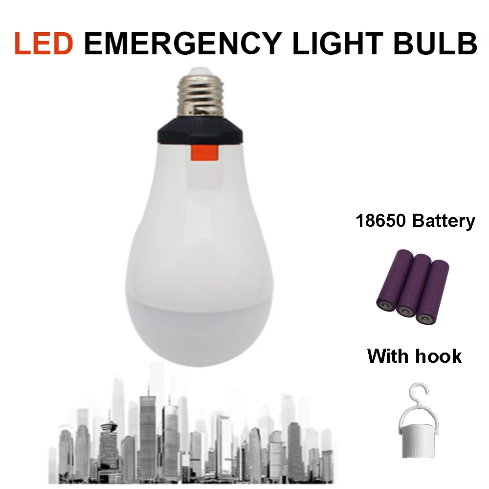 New LED Emergency Lights House Outdoor USB Rechargeable Portable Lanterns Emergency Lamp Bulb Battery Lantern BBQ Camping Light