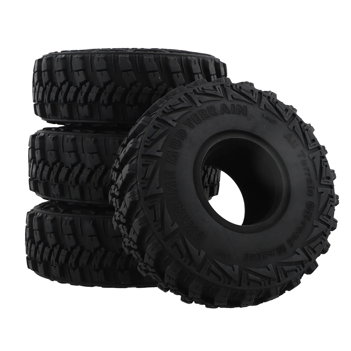 4Pcs 120x44MM Soft Rubber Tyre 1.9Inch Wheel Rock Terrain Tire for 1/10 RC Crawler Car TRX-4 Axial SCX10 90046