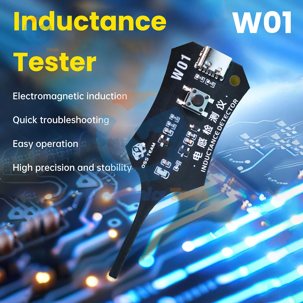 Induction Tester Motherboard Coil Diagnostic Tool Type C Interface Electromagnetic Quick Fault Check for Mobile Phone Repair
