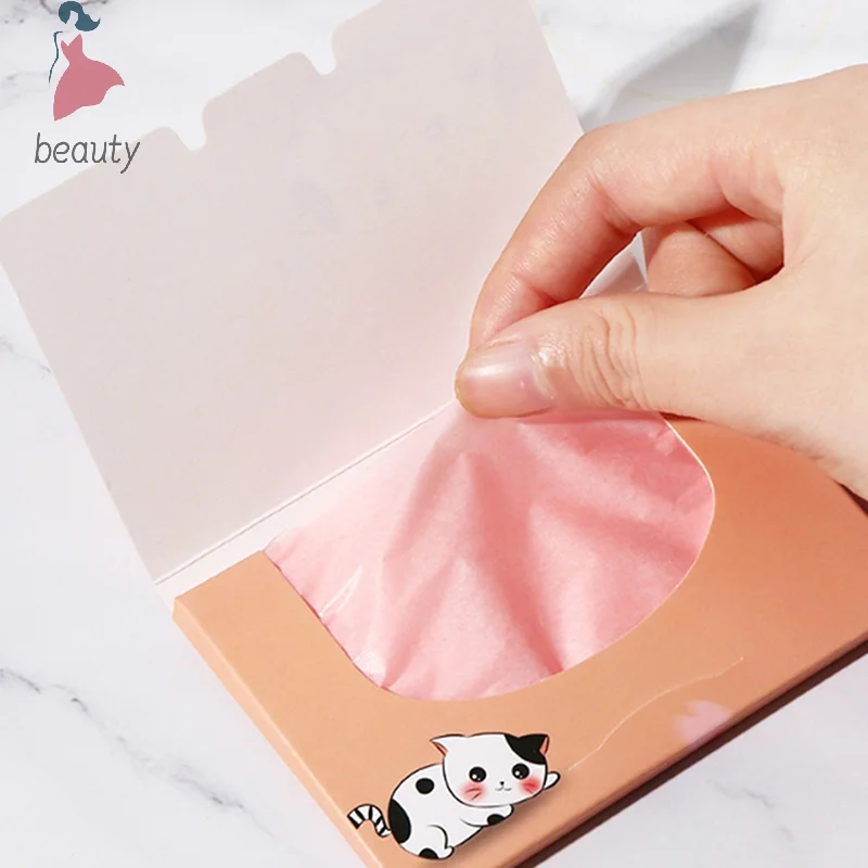 100pcs Facial Absorbent Paper Face Wipes Matcha Anti-grease Paper Oil Absorbing Sheets Cosmetics Makeup Facial Cleaning Tools