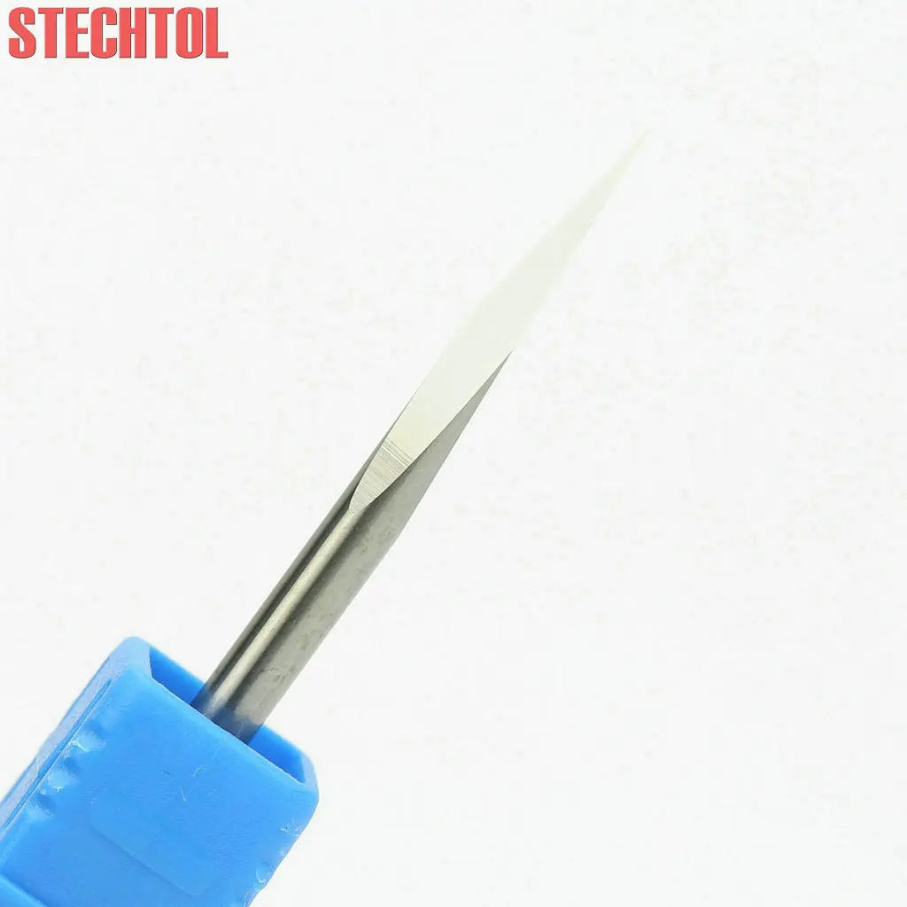 3.175*0.1MM 15 องศา 3-Face เครื่องตัดคาร์ไบด์ PCB CNC Engraving Bits, CNC แกะสลัก Cutters Router Bits เครื่องมือสำหรับไม้โลหะ